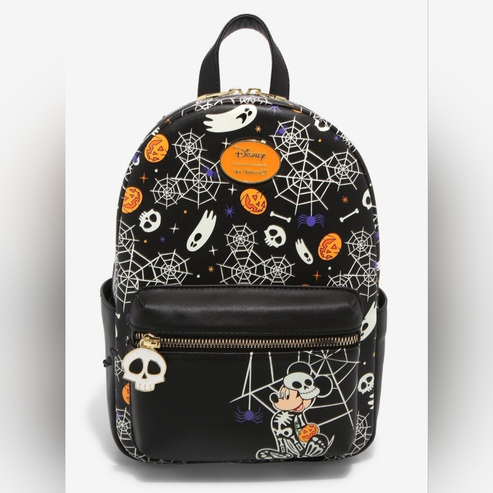 Her Universe Mickey Mouse Skeleton GITD Mini Backpack